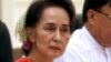 FILE - Myanmar's leader Aung San Suu Kyi attends the bilateral meeting with Chinese President Xi Jinping at the president house in Naypyitaw Myanmar, on Jan. 18, 2020.