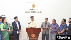 পররাষ্ট্র মন্ত্রণালয়ে সাংবাদিকদের সঙ্গে মতবিনিময়কালে ড. হাছান মাহমুদ। ২৬ জুন, ২০২৪।