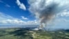 This July 27, 2023, image from the British Columbia Wildfire Service shows smoke from the the Ross Moore wildfire south of Kamloops, British Columbia, Canada.
