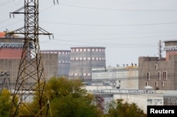 FILE - A view shows the Zaporizhzhia Nuclear Power Plant in the course of Russia-Ukraine conflict outside Enerhodar in the Zaporizhzhia region, Ukraine, Oct. 14, 2022.