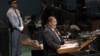 Mohammed Morsi, President of Egypt, addresses the 67th session of the United Nations General Assembly at U.N. headquarters, Wednesday, Sept. 26, 2012.