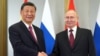 Xitoy rahbari Si Zinpin va Rossiya rahbari Vladimir Putin, Ostona, Qozog'iston, 3-iyul, 2024 