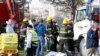 Israeli rescue forces work at the scene of a truck ramming incident in Jerusalem, Jan. 8, 2017. 