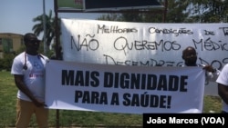 Médicos protestam em Benguela, 2019 (Foto de Arquivo)