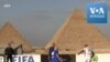 Match amical entre les légendes de la FIFA et de la CAF devant les pyramides de Gizeh