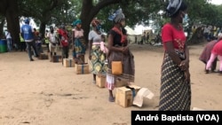 Metuge,Centro Agrário de Napala. Distribuição de alimentos por PMA a deslocados da insurgência em Cabo Delgado.