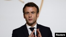 French President Macron chairs a meeting devoted to France's actions in favor of Christians in the Middle East