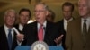 FILE - Senate Republican Majority Leader Mitch McConnell, flanked by Republican colleagues, speaks to the media on Capitol Hill in Washington, Dec. 6, 2016. Republican leaders on Capitol Hill have long pledged to repeal and replace Obamacare.