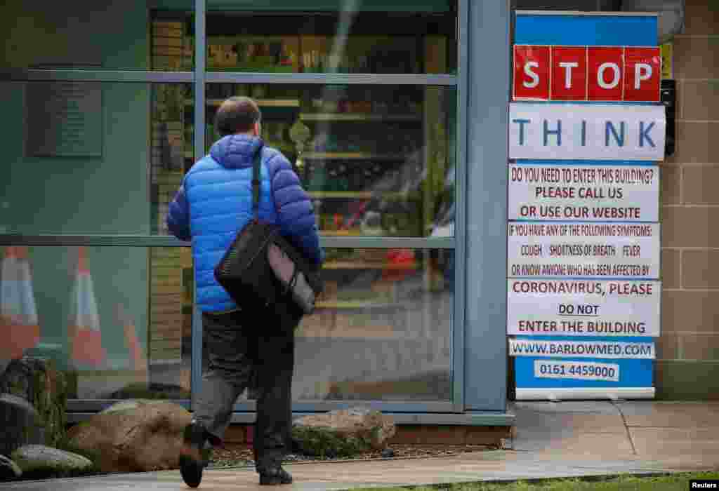 Manchesterdagi tibbiyot markazi. Britaniya, 18-mart, 2020-yil. &nbsp;
