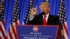 President-elect Donald Trump speaks during a news conference in the lobby of Trump Tower in New York, Jan. 11, 2017. 