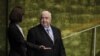 Walid Moallem, Foreign Minister of Syria, is guided to the podium before speaking at the 67th session of the United Nations General Assembly at U.N. headquarters, Monday, Oct. 1, 2012.