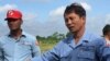 Uch Oun, deputy director of Cambodian Mine Action Center's planning and operation department, on July 28, 2016 told group of reporters about the bombing of cluster munitions from war planes carrying B-52 bombs in Tbong Khmum district's Chirou II commune, 