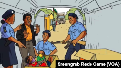 Nesta imagem de arquivo, cartaz de uma campanha contra o abuso e tráfico de menores em Moçambique