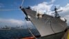 The USS Donald Cook is docked in the Black Sea port of Constanta, Romania, April 14, 2014.