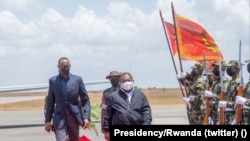 Paul Kagame e Filipe Nyusi em Cabo Delgado