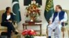 U.S. National Security Advisor Susan Rice calls on Pakistan Prime Minister Muhammad Nawaz Sharif at the PM House, Islamabad, Aug. 30, 2015.